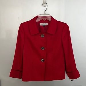 Tahari ASL Classics Red Jacket, Size 2, New with tags
